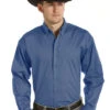 Panhandle Solid Blue Shirt 2 Panhandle Solid Blue Shirt -Cavalleria Toscana Store 36d3091 mens solid shirt blue 20700 17405.1536341330