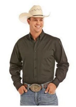 Panhandle Select Black-Button Down Shirt