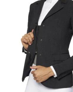 Cavalleria Toscana Zip Riding Jacket In Dark Grey -Cavalleria Toscana Store GP zip riding jacket dark grey zipper GGD035 JE133 F898 CT 99925.1660057860