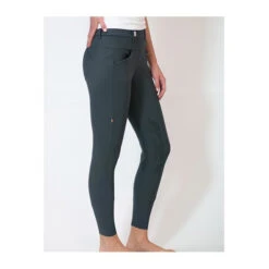 For Horses Adelia Pull On Knee Grip Breeches -Cavalleria Toscana Store adelia breech navy side for horses 91265.1568068046