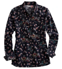 Tin Haul All-Over Ranch Print Snap Shirt