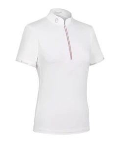 Samshield Aloise Competition Shirt Short Sleeve -Cavalleria Toscana Store aloise show shirt SS white rose gold front ALOISE samshield 58999.1654295641