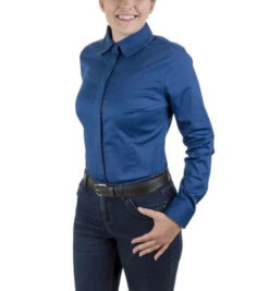 TuffRider Americana Western Show Shirt -Cavalleria Toscana Store americana shirt royal front1 tuffrider 23551.1631322726