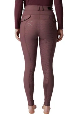 Horze Andrea High Waist Full Seat Breeches -Cavalleria Toscana Store andrea high waist fs dark mahogany back 36680 RMBU horze 82869.1652822491