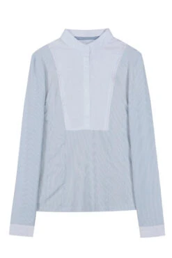 Harcour Annie Competition Shirt -Cavalleria Toscana Store annie competition LS blue white front ANNIE harcour 07911.1656017834