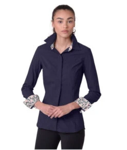 Chestnut Bay Annie-O Western Show Shirt -Cavalleria Toscana Store annie o western show shirt eclipse front CB1000 chestnut bay 43968.1652469762