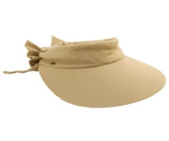 Scala Arosa Deluxe Visor With Bow -Cavalleria Toscana Store arosa deluxe cotton visor bow desert brim V25 DESERT scala 26704.1691250603