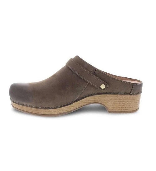 Dansko Berry Mule With Strap Mushroom Nubuck 4 Dansko Berry Mule With Strap Mushroom Nubuck - Image 2