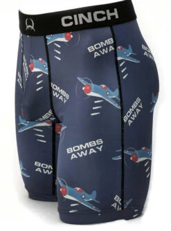 Men's Cinch Bombs Away Boxer Briefs -Cavalleria Toscana Store bombs away boxers blue front MXY6001023 cinch 59540.1674679870