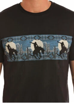 R&R Denim Bronc Border Tee