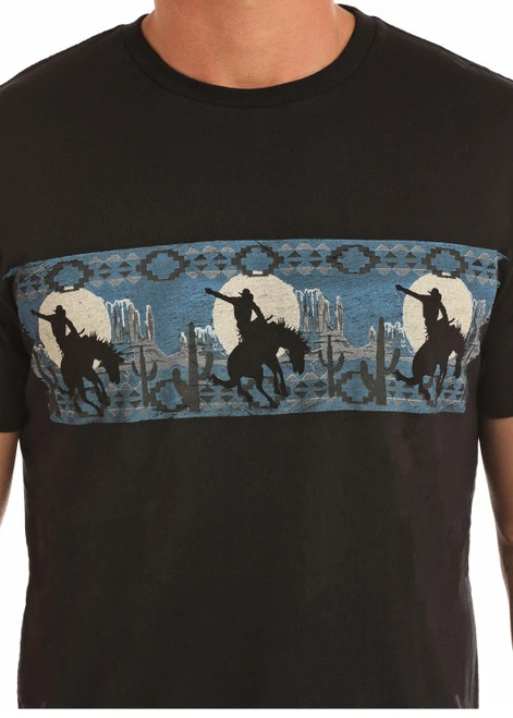 R&R Denim Bronc Border Tee 3 R&R Denim Bronc Border Tee
