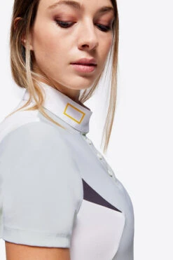 RG Button Competition Polo Short Sleeve -Cavalleria Toscana Store button competition polo ss lt.grey detail POW003 JS001 8100 cavalleria toscana 56896.1670277087