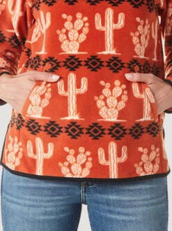 Wrangler Cactus 1/4 Zip Fleece Pullover -Cavalleria Toscana Store cactus fleece pullover pocket 112335656 wrangler 51319.1689443430