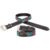 Circle Y Cactus Flower Filigree Belt 2 Circle Y Cactus Flower Filigree Belt -Cavalleria Toscana Store cactus flower painted belt 1000 bt circle y 25727.1653603650