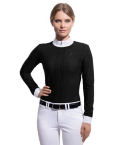 Samshield Camille Show Shirt Long Sleeve -Cavalleria Toscana Store camille show ls black front samsheild 82259.1638829154