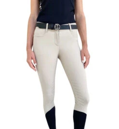 Equiline Cleac Knee Grip Breeches -Cavalleria Toscana Store cleac knee grip breech beige front equiline 80434.1639079949