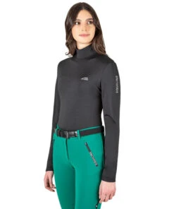Cavalleria Toscana Store 17 Cavalleria Toscana Store -Cavalleria Toscana Store colatec mock second skin ls black front H00858 006 equiline 31703.1667682313