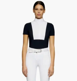 Cavalleria Toscana Hunter Competition Shirt Short Sleeve 16 Cavalleria Toscana Hunter Competition Shirt Short Sleeve -Cavalleria Toscana Store competition SS poplin bib black front CAD192 JE002 CT 16368.1690565756