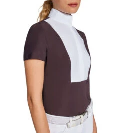 Cavalleria Toscana Hunter Competition Shirt Short Sleeve 14 Cavalleria Toscana Hunter Competition Shirt Short Sleeve -Cavalleria Toscana Store competition SS poplin bib dk purple side CAD192 JE002 3A00 CT 03187.1690565758