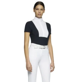 Cavalleria Toscana Hunter Competition Shirt Short Sleeve 17 Cavalleria Toscana Hunter Competition Shirt Short Sleeve -Cavalleria Toscana Store competition SS poplin bib navy side CAD192 JE002 7901 CT 84887.1690565745