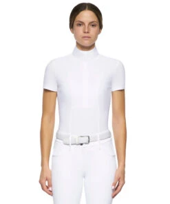 Cavalleria Toscana Hunter Competition Shirt Short Sleeve 13 Cavalleria Toscana Hunter Competition Shirt Short Sleeve -Cavalleria Toscana Store competition SS poplin bib white front CAD192 JE002 0001 cavalleria 07556.1690565740