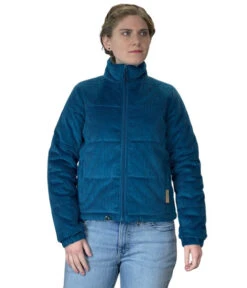 Powder River Corduroy Puffer Jacket 9 Powder River Corduroy Puffer Jacket -Cavalleria Toscana Store corduroy puffer jacket teal front PRW092RZYJ powder river 78671.1674007698