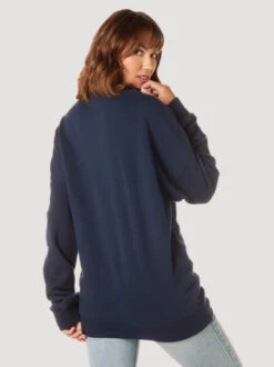 Wrangler Cowboy Ride Sweatshirt -Cavalleria Toscana Store cowboy ride sweatshirt navy back 112335643 wrangler 88075.1689438490