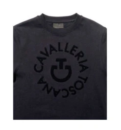 Cavalleria Toscana Orbit Logo Sweatshirt 12 Cavalleria Toscana Orbit Logo Sweatshirt -Cavalleria Toscana Store ct orbit crew navy front detail FED103 CO079 cavalleria toscana 86033.1667273507