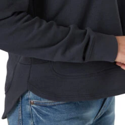 Wrangler Curved Hem Hoodie -Cavalleria Toscana Store curved hem hoodie blue hem LWK116B wrangler 25096.1616545914