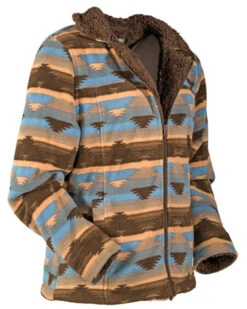 Outback Trading Dawn Print Fleece Jacket -Cavalleria Toscana Store dawn aztec jacket grey side 29662 outback 78785.1664564244
