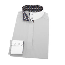 Essex Classics Grey Dusk Performance Shirt 7 Essex Classics Grey Dusk Performance Shirt -Cavalleria Toscana Store dusk grey LS butterflies EJL24GY essex 36290.1653504917