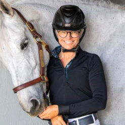 Essex Classics Black Dusk Performance Shirt 7 Essex Classics Black Dusk Performance Shirt -Cavalleria Toscana Store dusk performance black plumbago rider essex 87526.1653504345