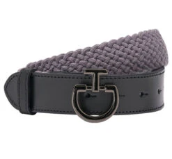 Cavalleria Toscana Woven Fabric Elastic Belt -Cavalleria Toscana Store elastic belt grey CIN042 PL060 8980 CT 40705.1674579780