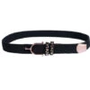 HKM Rose Gold Glamour Elastic Belt -Cavalleria Toscana Store elastic belt rose gold black 138339100.0007 hkm 34557.1682793006