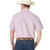 Wrangler George Strait Short Sleeve Shirt -Cavalleria Toscana Store george strait ss shirt mini plaid fuchsia back MGSP855 wrangler 72200.1615762124