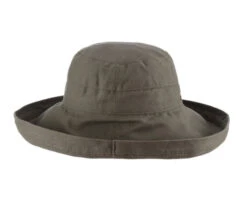 Scala Giana Cotton Big Brim Hat -Cavalleria Toscana Store giana cotton olive back LC399 OLIVE scala 36708.1691248669