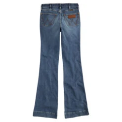 Wrangler Retro Green High Rise Trouser Jean -Cavalleria Toscana Store green high rise trouser denim hero back 112317722 wrangler 57135.1670538170