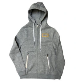 RG Hooded Zip Sweatshirt -Cavalleria Toscana Store hooded zip sweatshirt grey front SWW001 CT005 8000 RG 95354.1670030573