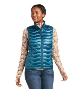 Ariat Ideal 3.0 Down Vest -Cavalleria Toscana Store ideal 3.0 down vest iridium teal front 10037649 ariat 43029.1641429102