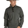 Men's Powder River Jacquard Fleece Pullover -Cavalleria Toscana Store jacquard fleece pullover black front 91 1050 powder river 71452.1669057299