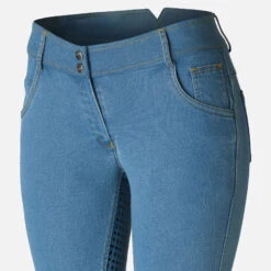 Horze Jessi-Lyn Denim Full Seat Breeches -Cavalleria Toscana Store jessi lyn denim FS ltblue front waist cp3664 horze 99078.1657850289