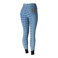 Horze Jessie Denim Full Grip Breeches -Cavalleria Toscana Store jessie denim FS hi waist light blue back CP3680 LB equinavia 90800.1639691817