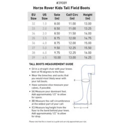 Kids Horze Rover Tall Boot -Cavalleria Toscana Store kids rover boot size chart horze 41157.1669683467