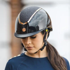 Charles Owen Kylo EQx Helmet Sparkly -Cavalleria Toscana Store kylo eqx sparkly standard black front rider CO 20690.1687295637