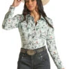 Rock & Roll Dale Brisby Mint Cactus Print Shirt 1 Rock & Roll Dale Brisby Mint Cactus Print Shirt -Cavalleria Toscana Store lds brisby cactus ls mint front RRWSOSR0Q7 rock n roll denim 01837.1677356904