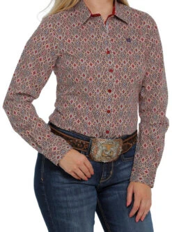 Cinch Performance Shirt No Pockets -Cavalleria Toscana Store lds cinch orint shirt ls multi side MSW9165025 miller 91986.1682987803