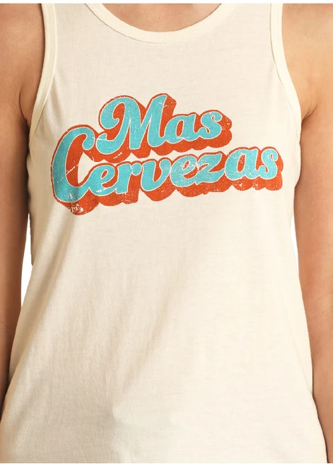 Rock & Roll Mas Cervezas Tank 4 Rock & Roll Mas Cervezas Tank - Image 2