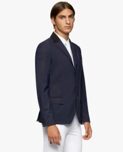 Men's Cavalleria Toscana GP Perforated Jacket -Cavalleria Toscana Store men gp perforated jacket smoky blue side GGU024 JF115 7E00 CT 35579.1659810477