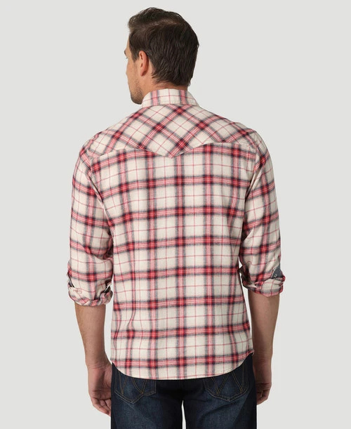Men's Wrangler Retro Premium Plaid Long Sleeve Shirt 3 Men's Wrangler Retro Premium Plaid Long Sleeve Shirt