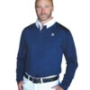 Men's Romfh Long Sleeve Show Polo -Cavalleria Toscana Store mens LS show polo drk navy white1 470344 romfh 27202.1639601231
